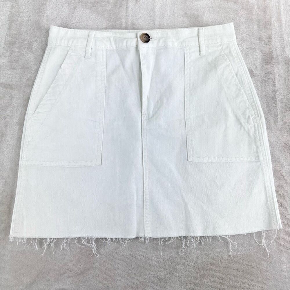 Hem &‎ Thread Jean Mini Skirt Women’s medium White Utility